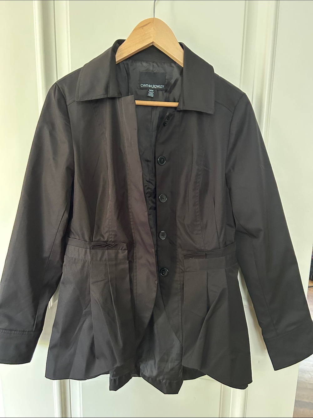 Cynthia Rowley Black Button-Front Blazer Jacket